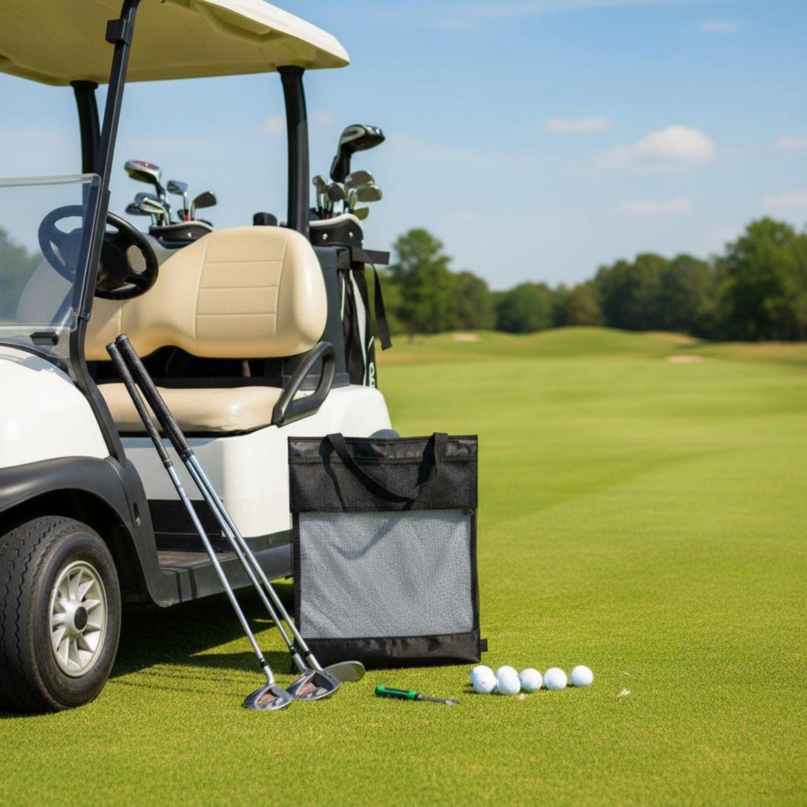 Sports Equipment Cart - Breathable Mesh Golf Cart Storage Bag