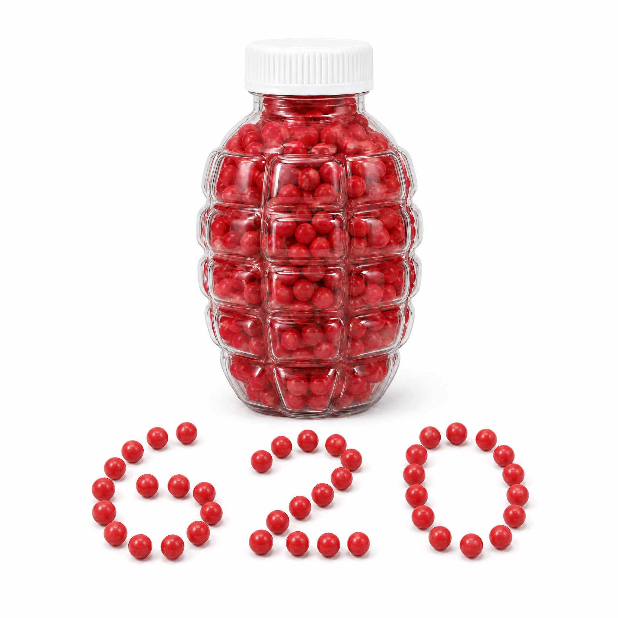 Bocce Ball Set - 620PCS 7.1mm Red Semi Firm Soft