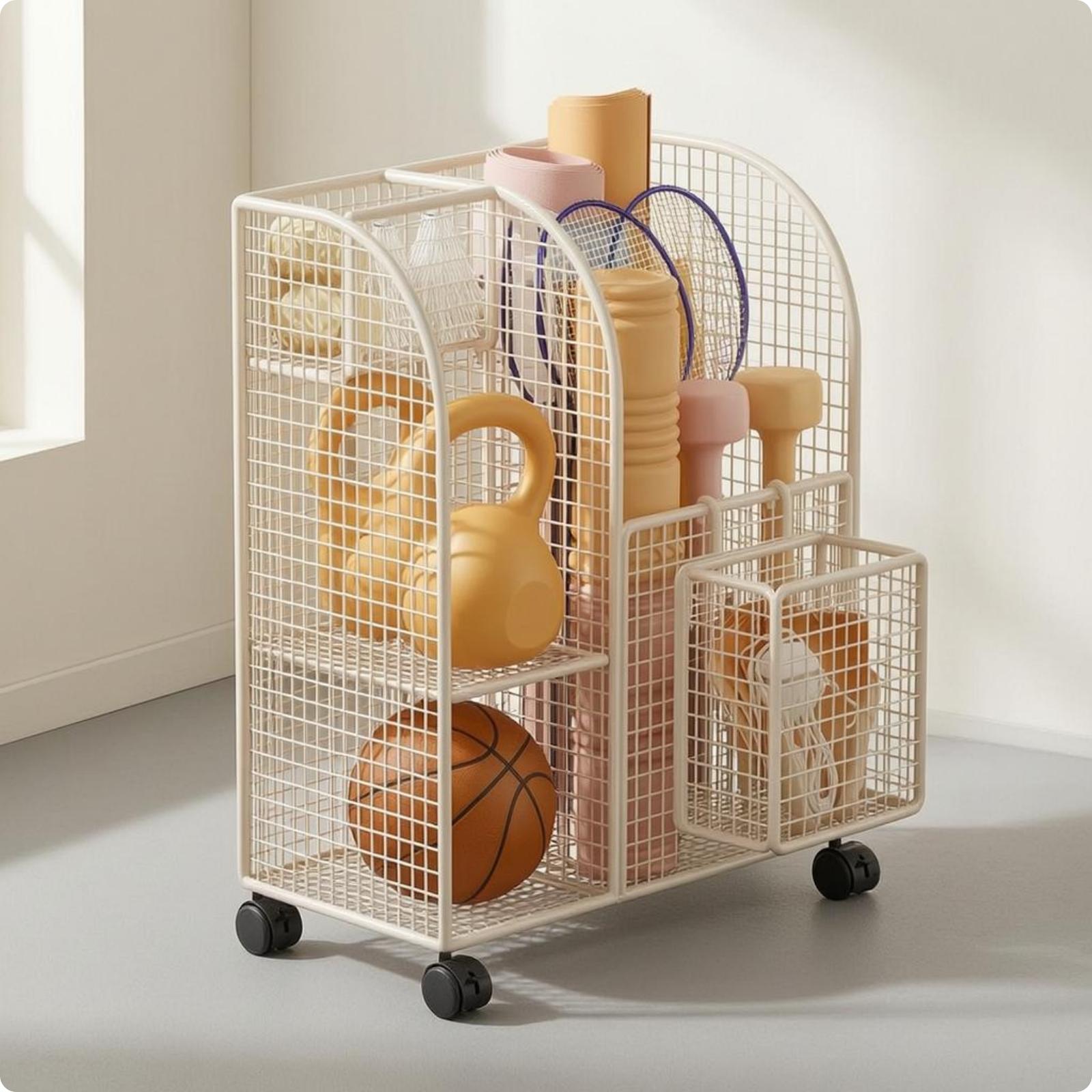Multi Section Metal Wire Stora - Sports Equipment Cart recension och pris