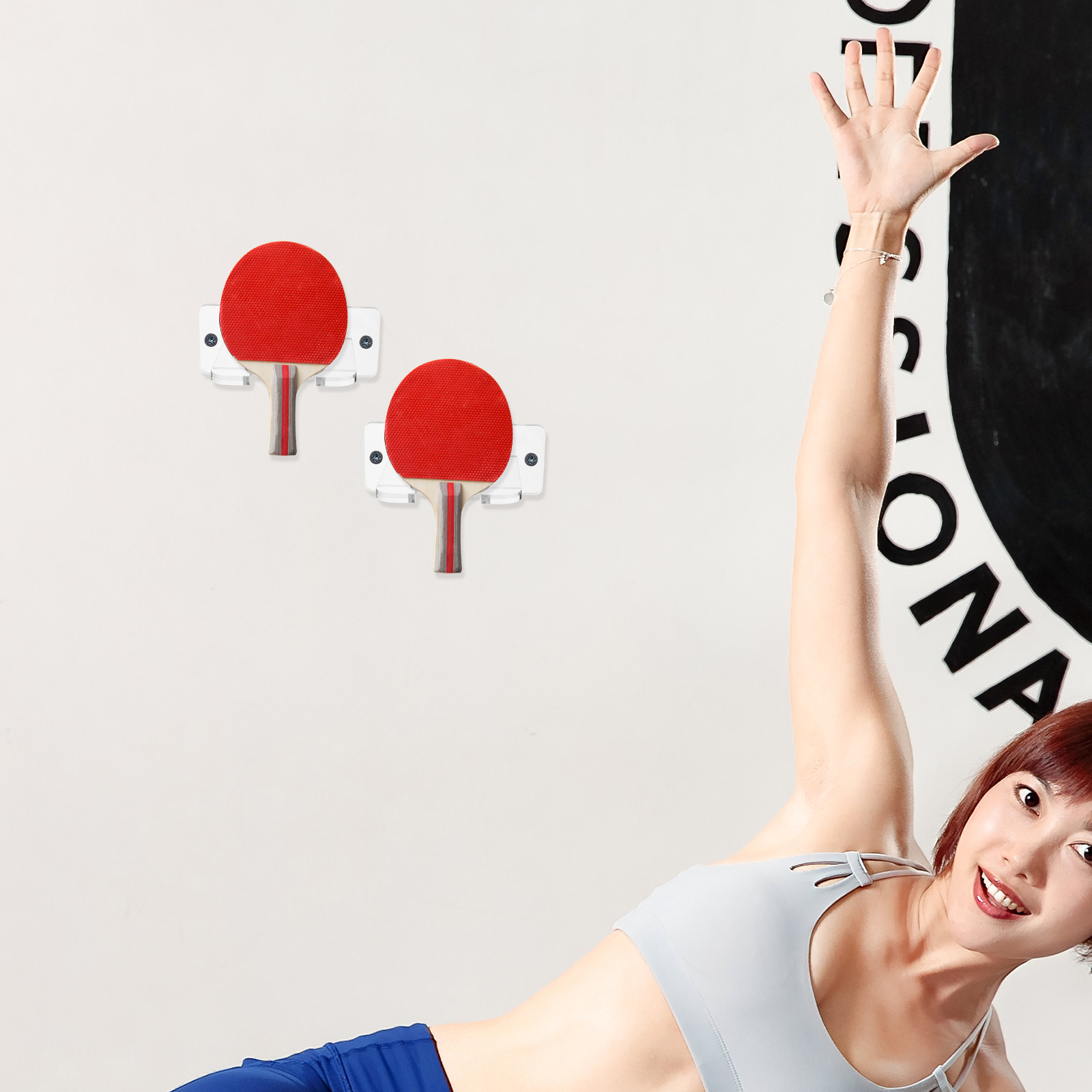 2Pcs Ping Pong Paddle Holder T - Sports Equipment Organizer recension och pris