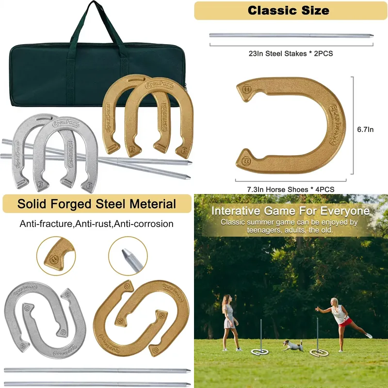 SpexDarxs Classic Horseshoes S - Horseshoe Game Set recension och pris