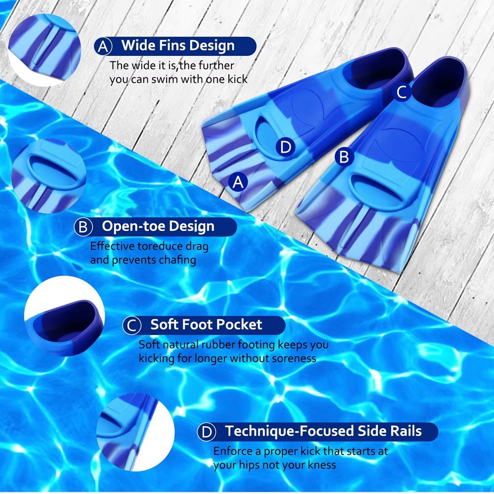 Silicone Swimming Flippers Sno - Swim Fin Short Blade recension och pris