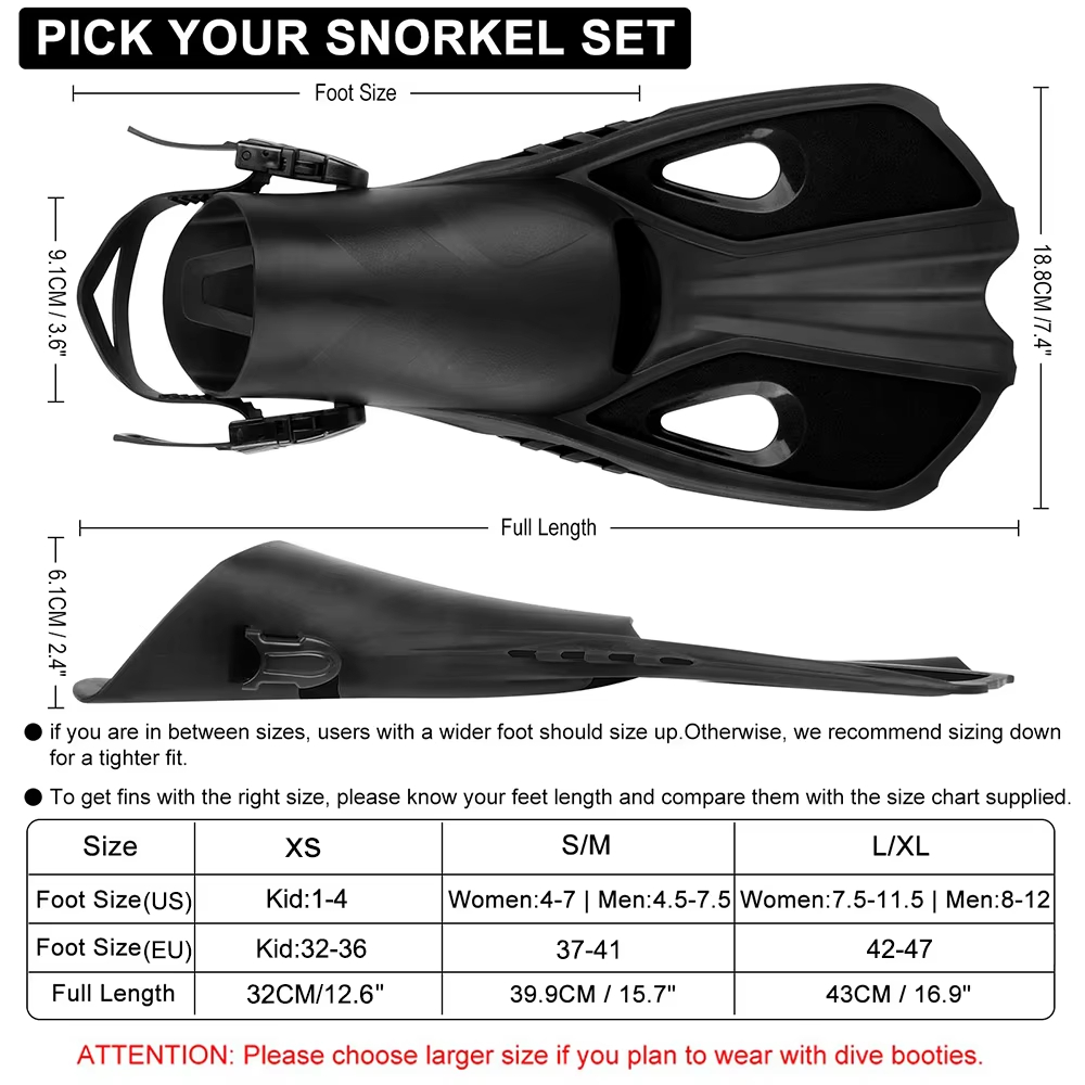 Adjustable Open Heel Short Swi - Swim Fin Short Blade recension och pris