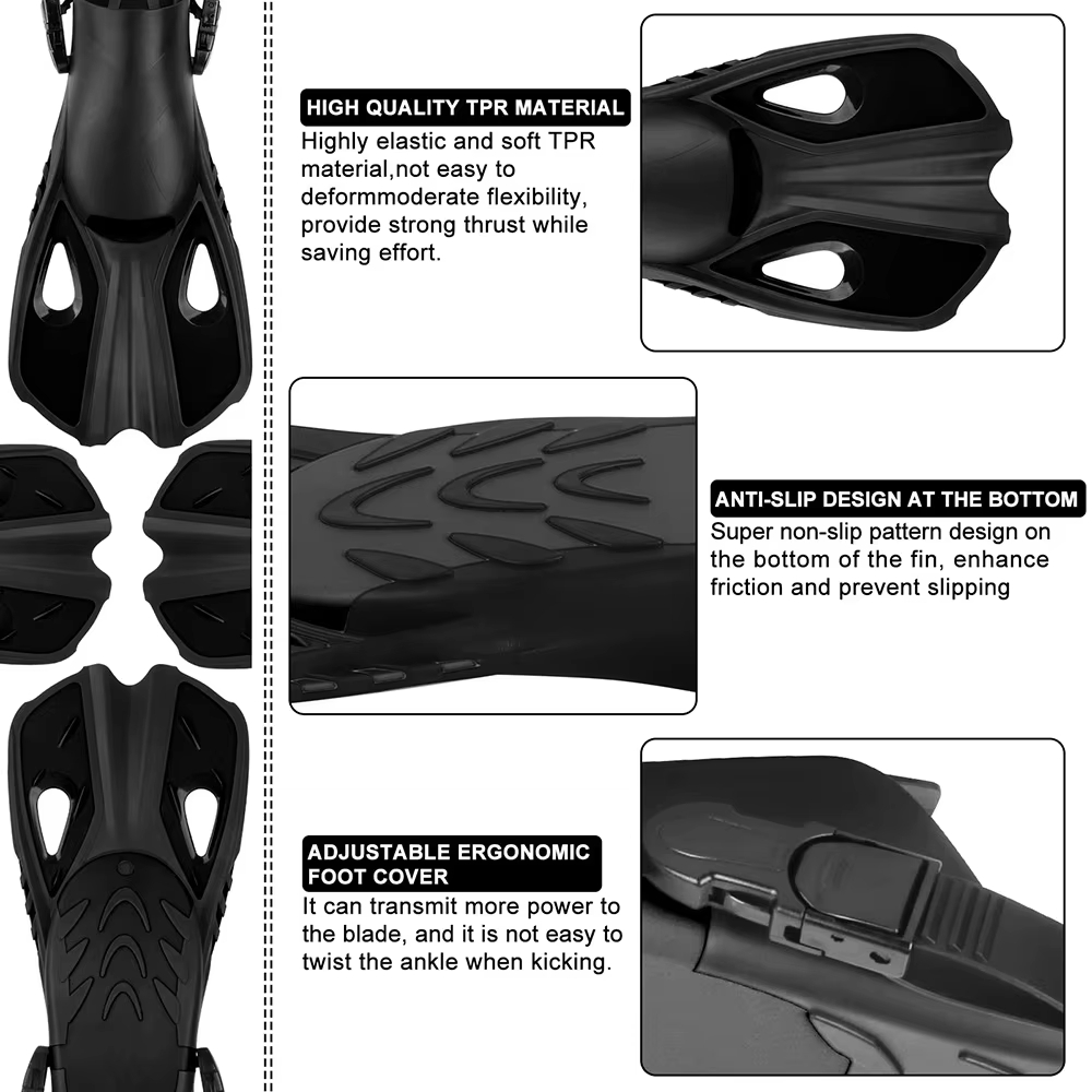 Adjustable Open Heel Short Swi - Swim Fin Short Blade recension och pris