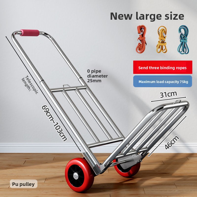 Hand-pulled Cart Folding Porta - Sports Equipment Cart recension och pris