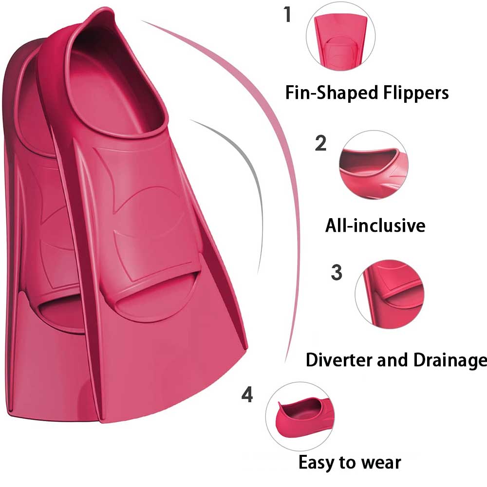 Swimming Flipper Silicone Wome - Swim Fin Short Blade recension och pris